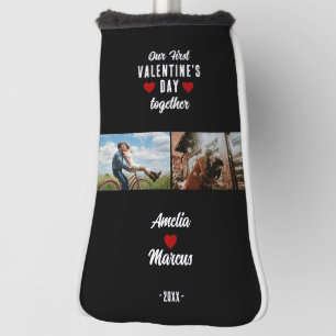 Our First Valentine's Day Together 2 Photos Black Golf Head Cover