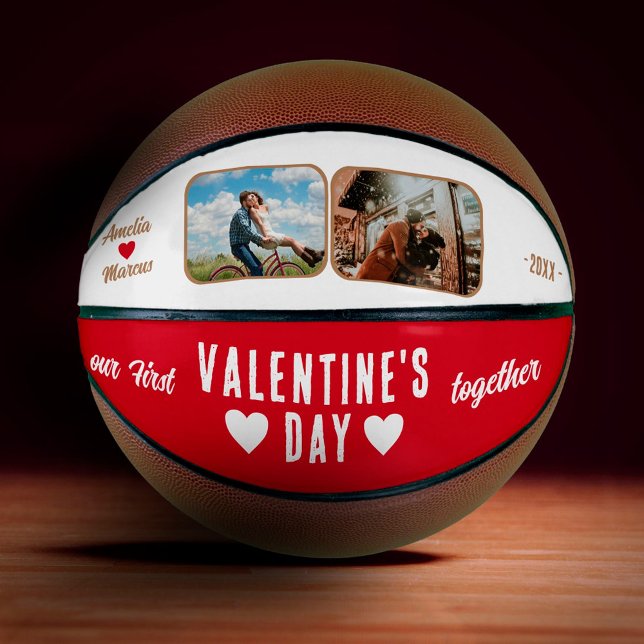 Our First Valentine's Day Together 2 Photos Red Basketball (Creator Uploaded)