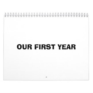 Our First Year Calendar