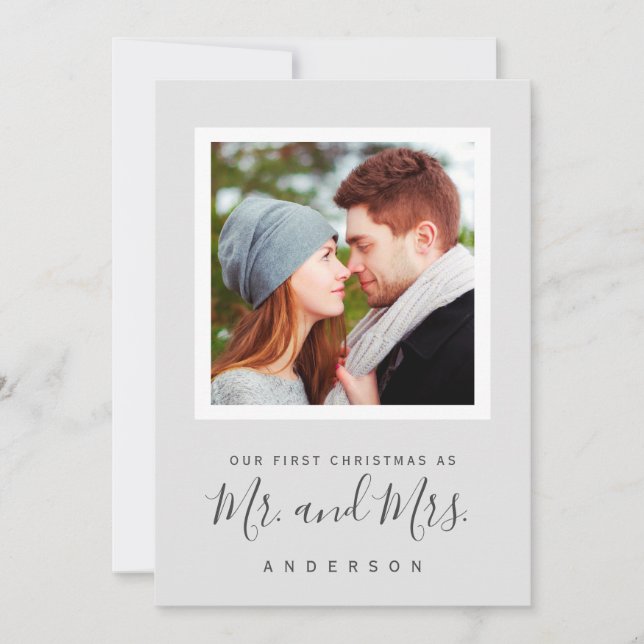 Our fist Christmas as Mr & Mrs card for newlyweds (Front)
