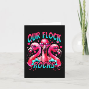 Our Flock Rocks Flamingo Matching Family Vacation  Card
