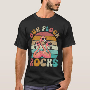Our Flock Rocks Flamingo Matching Family Vacation T-Shirt