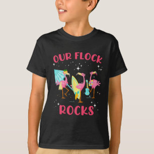 Our Flock Rocks Flamingo Matching Family Vacation T-Shirt