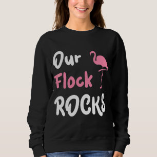 Our Flock Rocks Flamingo  Vacation Family Mother's Sweatshirt