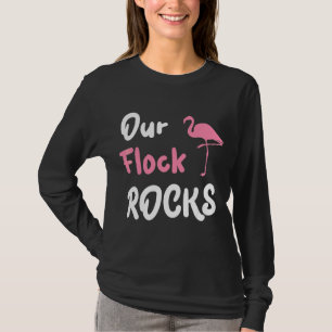 Our Flock Rocks Flamingo Vacation Family Mother's T-Shirt