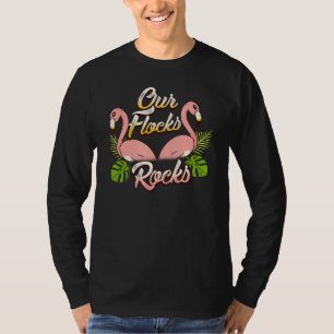 Our Flock Rocks Flamingos Summer Girls Flamingo Be T-Shirt
