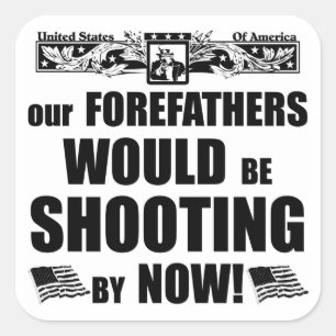 Our Forefathers Would Be Shooting By Now! Square Sticker