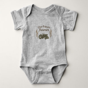 Our Future Farmer Rustic Farm Baby Bodysuit