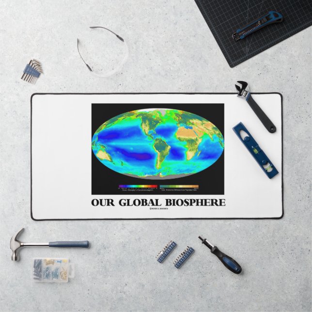 Our Global Biosphere Global Photosynthesis Map Desk Mat (Workstation)
