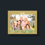 Our Grandparents Photo with GrandChildren Foliage Canvas Print<br><div class="desc">Our Grandparents Photo with Grandchildren. Foliage.</div>