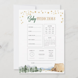 Our Greatest Adventure Baby Shower Baby Prediction Invitation