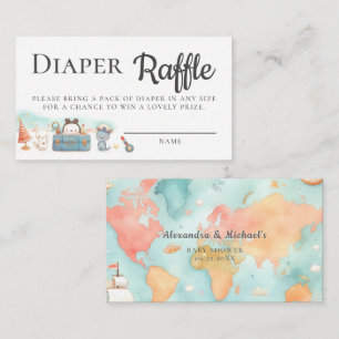 Our Greatest Adventure Diaper Raffle Baby Shower Enclosure Card