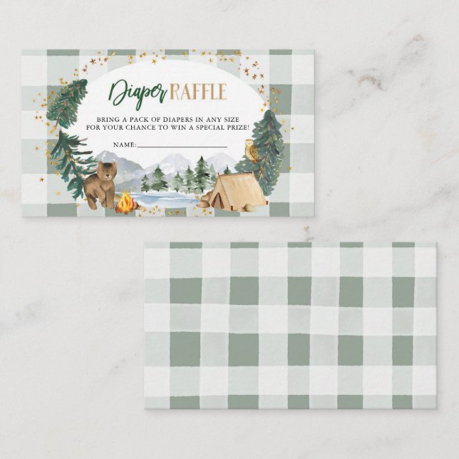 Our Greatest Adventure Diaper Raffle Card (Front/Back)