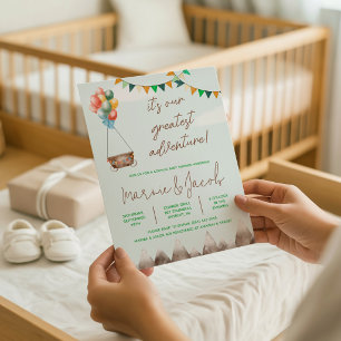 Our Greatest Adventure Gender Neutral Baby Shower Invitation