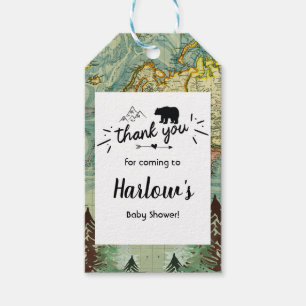 Our Greatest Adventure Vintage Map Bear Gift Tags