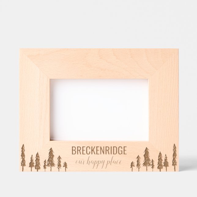 Our Happy Place Custom Vacation  Etched Frames (Front)