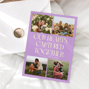 Our Hearts Lemon Wisteria Photo Valentines Day Holiday Card