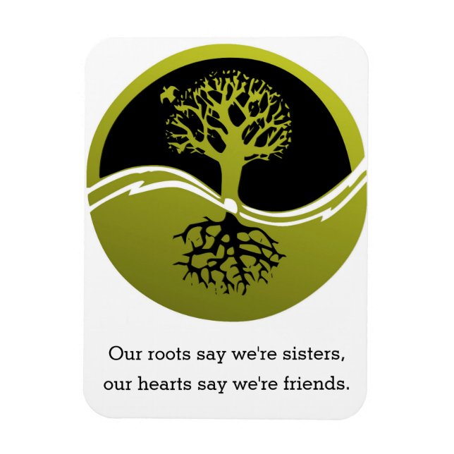 Our Hearts Say We're Friends Magnet (Vertical)