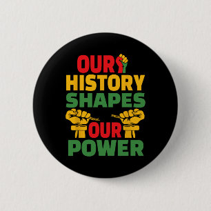 Our History Shapes Our Future Black History Month  2 Inch Round Button
