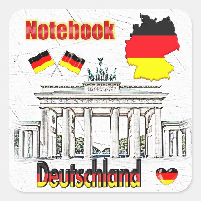 OUR HOME - GERMANY design collection Square Sticker (Front)
