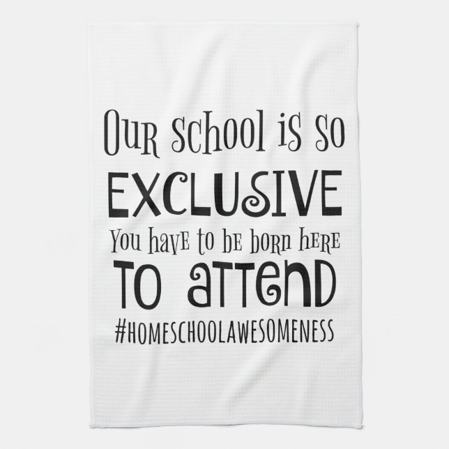 Our Home school kitchen towel (Vertical)