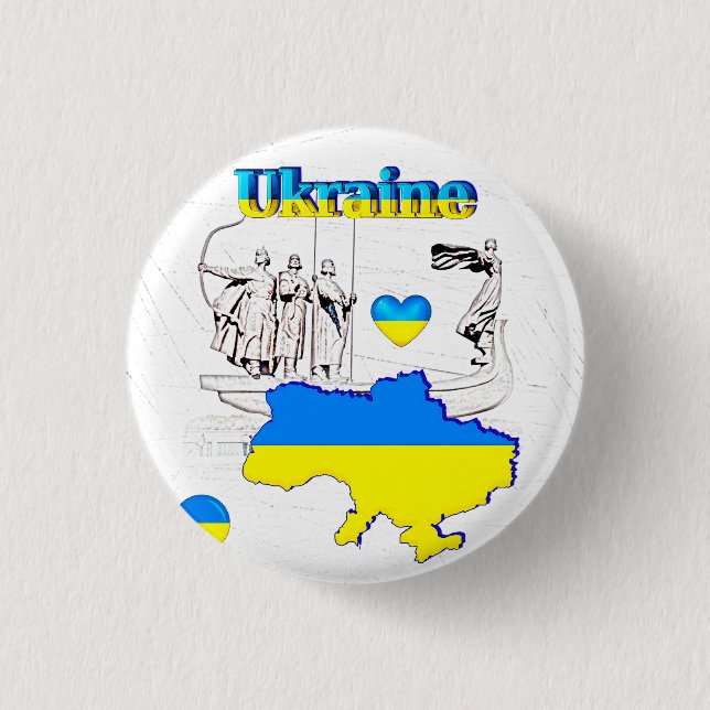 OUR HOME - UKRAINE design collection 1 Inch Round Button (Front)