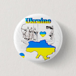 OUR HOME - UKRAINE design collection 1 Inch Round Button
