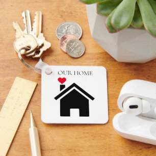 Our Home With Irish Blessing Keychain