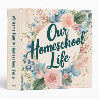 Our Homeschool Life Floral Organizer Portfolio Binder