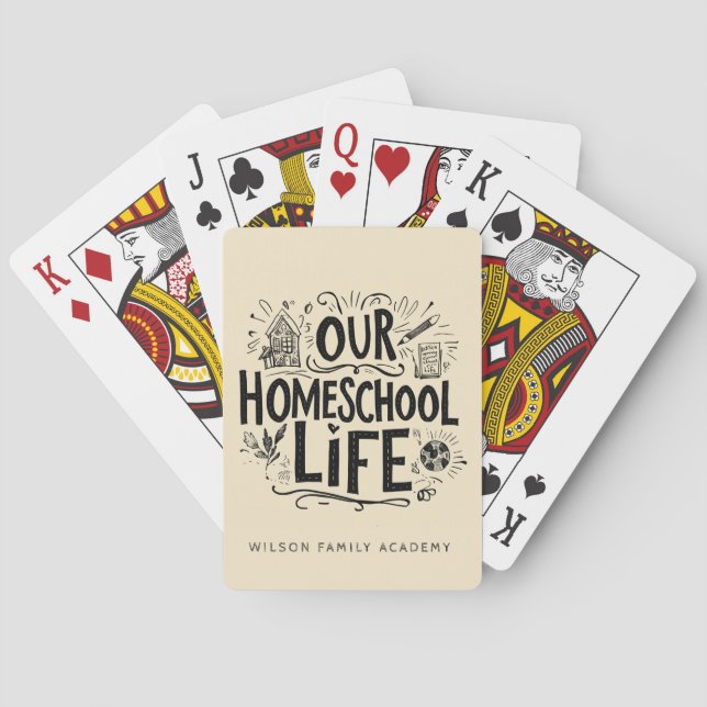 Our Homeschool Life Personalized Playing Cards (Back)