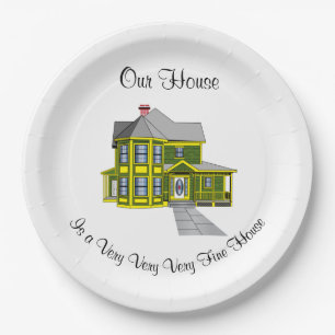 Our House Personalized Paper Plate