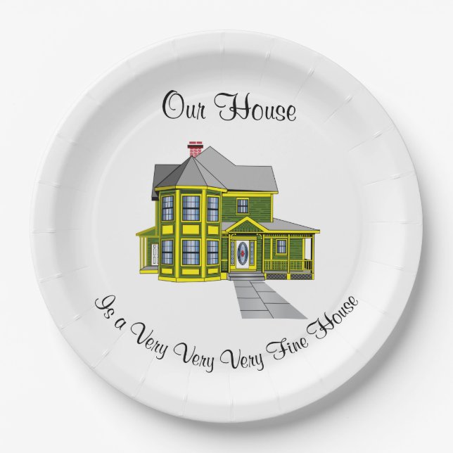 Our House Personalized Paper Plate (Front)