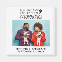 Our humans getting married dog photo save the date
