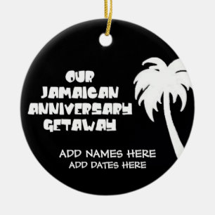 Our Jamaican Anniversary Ceramic Ornament