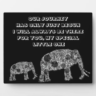 Our Journey Has Just Begun Bling Elephant Decor Plaque