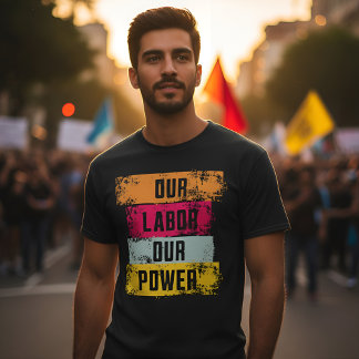 Our Labor Our Power Vintage Grunge Activism T-Shirt