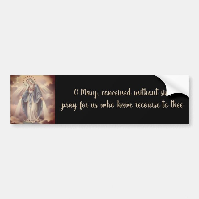 Our Lady  Bumper Sticker (Front)