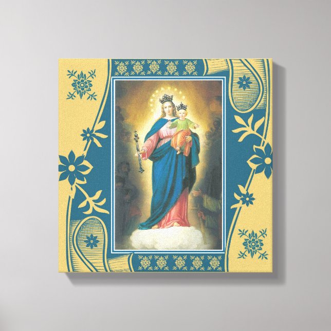 Our Lady Help of Christians with Baby Jesus Canvas Print (Front)