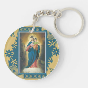Our Lady Help of Christians with Baby Jesus Keychain