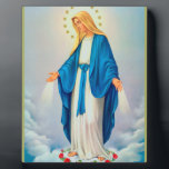 Our Lady Immaculate Conception Plaque<br><div class="desc">Our Lady Immaculate Conception - a famous vintage picture of the Virgin Mary</div>