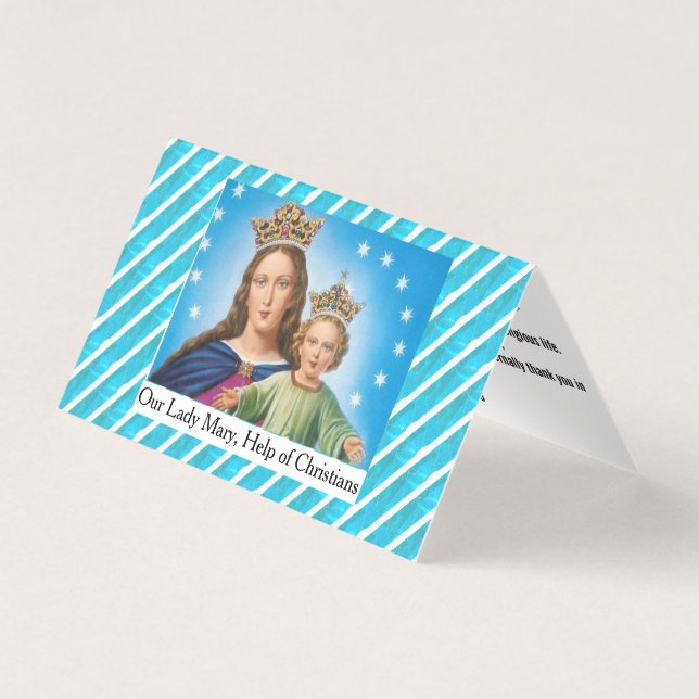 Our Lady Mary, Help of Christians Prayer Card (Front)
