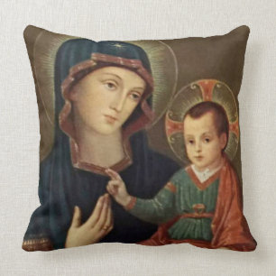 Our Lady of Consolation Child Jesus Throw Pillow