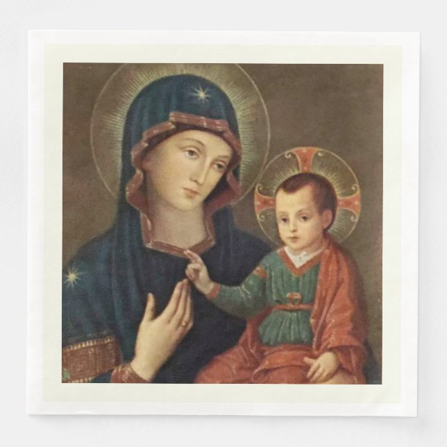 Our Lady of Consolation Virgin Mary Jesus Napkin (Front)