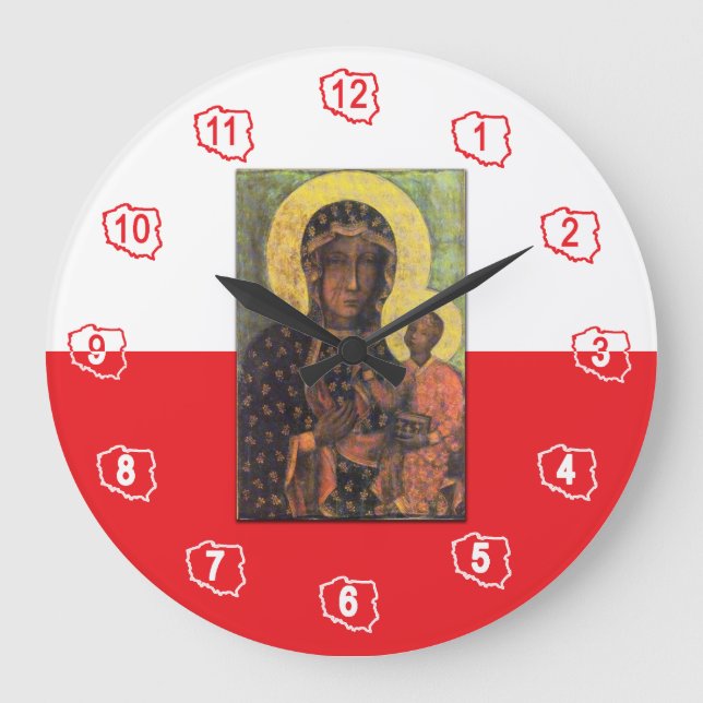 Our Lady of Czestochowa Large Clock (Front)
