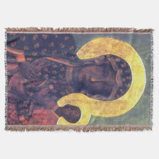 Our Lady of CzestochowaVirgin Mary icon Blanket (Front)