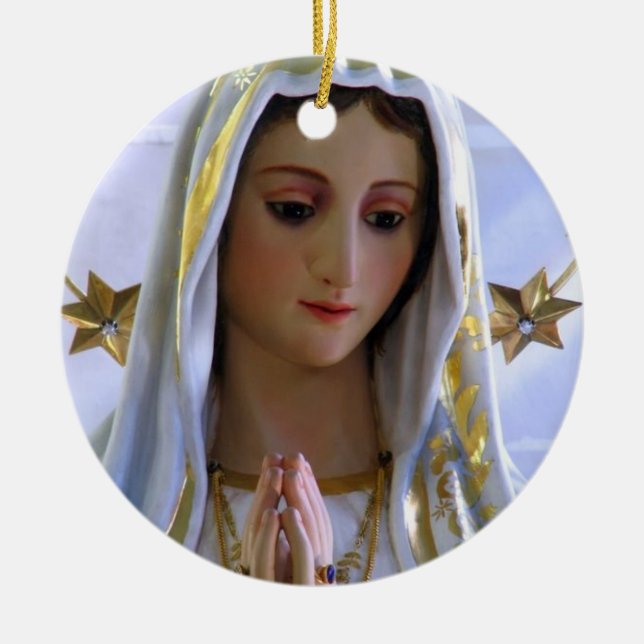 Our Lady of Fatima  Ceramic Ornament (Front)