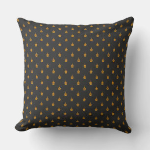 Our Lady of Fatima crown pattern Throw Pillow