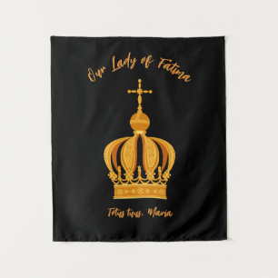 Our Lady of Fatima crown Tapestry