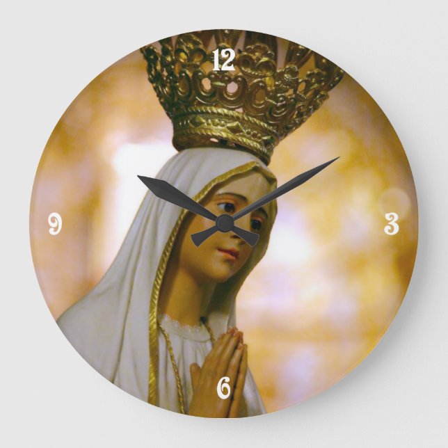 Our Lady of Fatima Large Clock (Front)