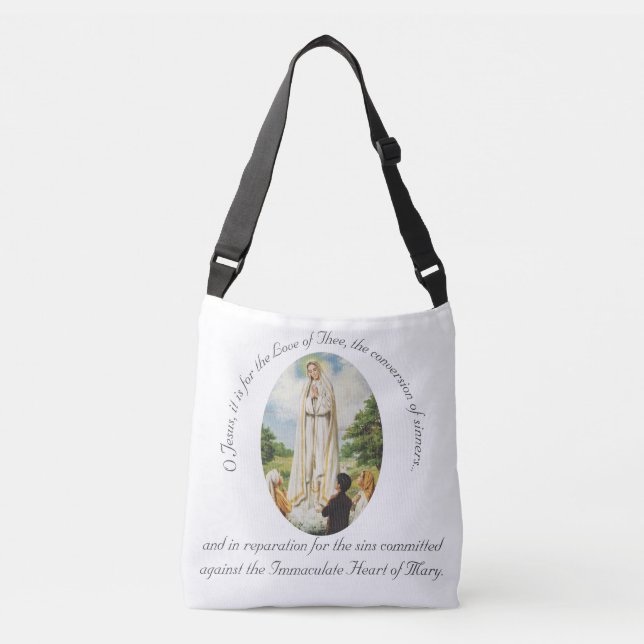 Our Lady of Fatima Personalized Crossbody Bag (Front)